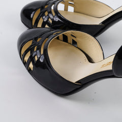 Chanel Patent Heels Black Size 38