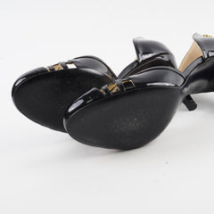 Chanel Patent Heels Black Size 38