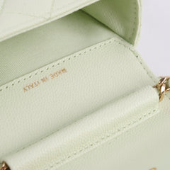 Chanel Caviar Mini Clutch With Chain Mint Green - Series 31