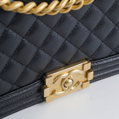 Chanel Caviar Old Medium Bag Black Series 28
