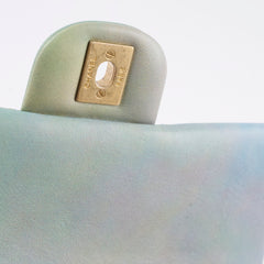 Chanel Mini Rectangular LambskinTop Handle Ombre Green - Microchip