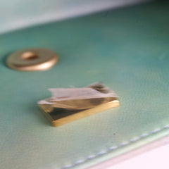 Chanel Mini Rectangular LambskinTop Handle Ombre Green - Microchip