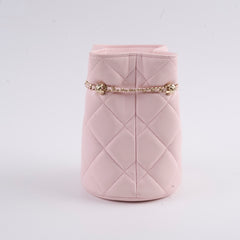 Chanel Micro Drawstring Bucket Bag Light Pink Series 32