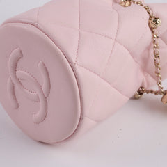 Chanel Micro Drawstring Bucket Bag Light Pink Series 32