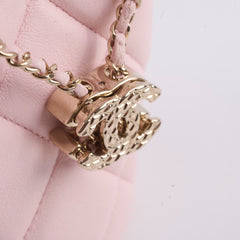 Chanel Micro Drawstring Bucket Bag Light Pink Series 32