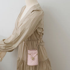 Chanel Micro Drawstring Bucket Bag Light Pink Series 32