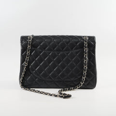 Chanel Caviar Maxi Single Flap Black Series 13