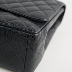 Chanel Caviar Maxi Single Flap Black Series 13