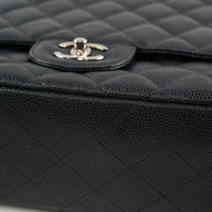 Chanel Caviar Maxi Single Flap Black Series 13