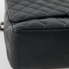 Chanel Caviar Maxi Single Flap Black Series 13