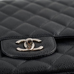 Chanel Caviar Maxi Single Flap Black Series 13