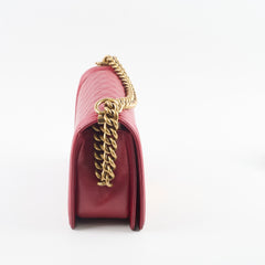 Chanel Old Medium Lambskin Red Series 19