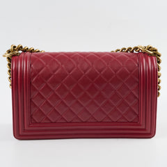 Chanel Old Medium Lambskin Red Series 19