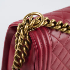 Chanel Old Medium Lambskin Red Series 19