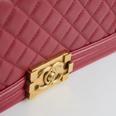 Chanel Old Medium Lambskin Red Series 19