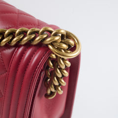 Chanel Old Medium Lambskin Red Series 19