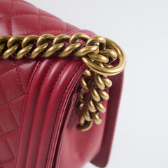 Chanel Old Medium Lambskin Red Series 19