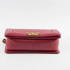 Chanel Old Medium Lambskin Red Series 19