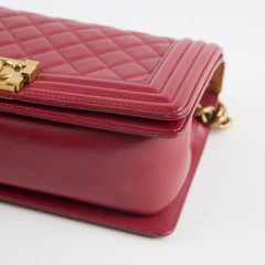 Chanel Old Medium Lambskin Red Series 19