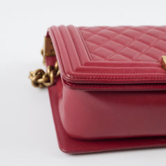 Chanel Old Medium Lambskin Red Series 19