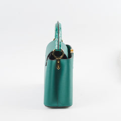 Louis Vuitton Capucines Mini with Exotic Handle and Strap Greenn 2024