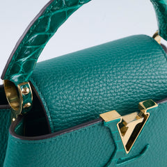 Louis Vuitton Capucines Mini with Exotic Handle and Strap Greenn 2024