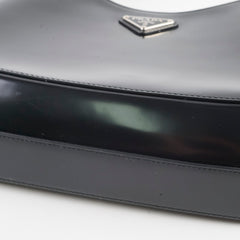 Prada Cleo Leather Shoulder Bag Black