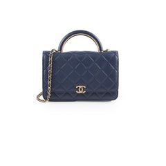 Deal of The Week - Chanel Wallet on Chain WOC with Top Handle Blue Microchipped
