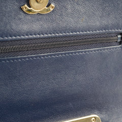 Deal of The Week - Chanel Wallet on Chain WOC with Top Handle Blue Microchipped