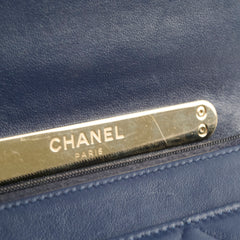 Deal of The Week - Chanel Wallet on Chain WOC with Top Handle Blue Microchipped