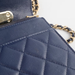 Deal of The Week - Chanel Wallet on Chain WOC with Top Handle Blue Microchipped