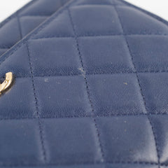 Deal of The Week - Chanel Wallet on Chain WOC with Top Handle Blue Microchipped