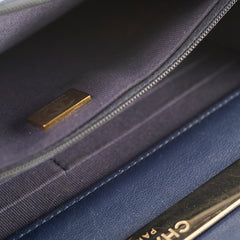 Deal of The Week - Chanel Wallet on Chain WOC with Top Handle Blue Microchipped