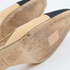 Chanel Pumps Slingbacks Beige Size 37.5