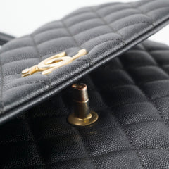 Chanel Medium COCO Handle Caviar Black