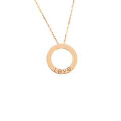 Cartier Circle Love Necklace Rose Gold