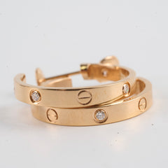Cartier Love Hoop Earrings Medium Model 6 Diamonds 2023