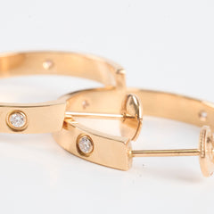 Cartier Love Hoop Earrings Medium Model 6 Diamonds 2023