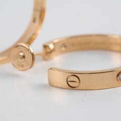 Cartier Love Hoop Earrings Medium Model 6 Diamonds 2023