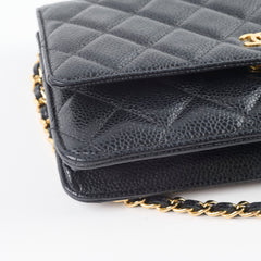 Chanel Wallet On Chain WOC Caviar Black