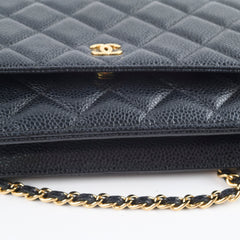 Chanel Wallet On Chain WOC Caviar Black