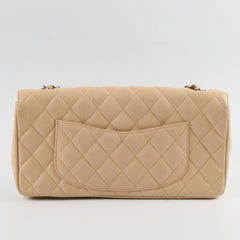 Chanel East West Caviar Seasonal Flap Beige