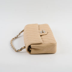 Chanel East West Caviar Seasonal Flap Beige