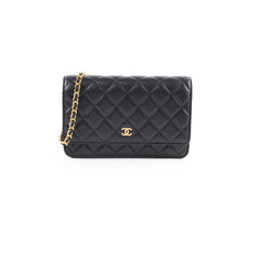Chanel Wallet On Chain WOC Lambskin Black GHW