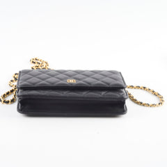Chanel Wallet On Chain WOC Lambskin Black GHW