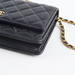 Chanel Wallet On Chain WOC Lambskin Black GHW