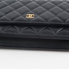 Chanel Wallet On Chain WOC Lambskin Black GHW