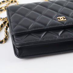 Chanel Wallet On Chain WOC Lambskin Black GHW