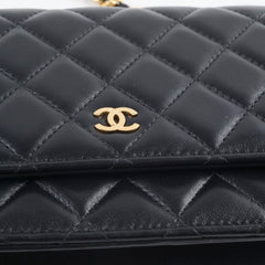 Chanel Wallet On Chain WOC Lambskin Black GHW