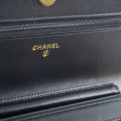 Chanel Wallet On Chain WOC Lambskin Black GHW